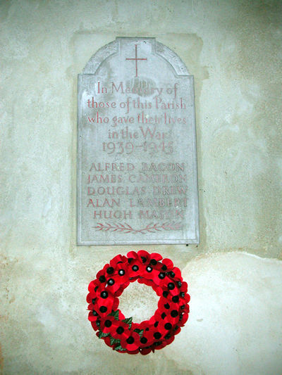 Plaque in church