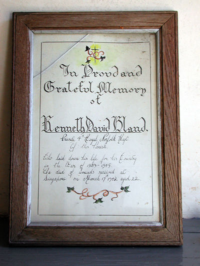 Plaque in Church
