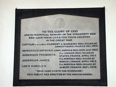 Plaque in Church