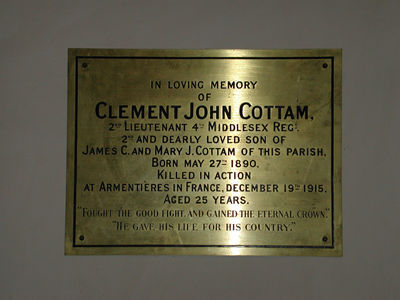 Plaque in Church